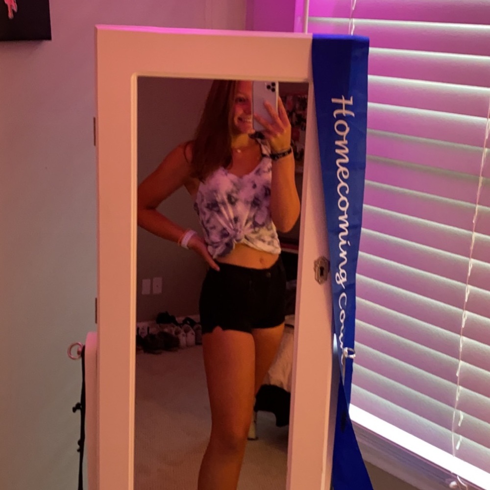 AEO Black Denim Shorts